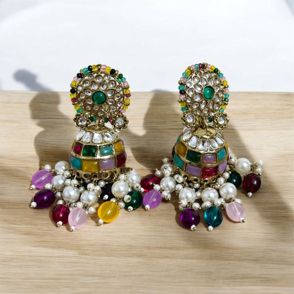 Ira's Multicolor Jhumka Earring - SubhagAlankar