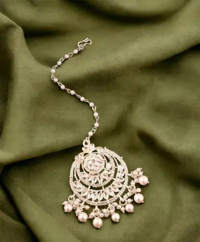 Chandni Pearl Chain Maangtika - SubhagAlankar