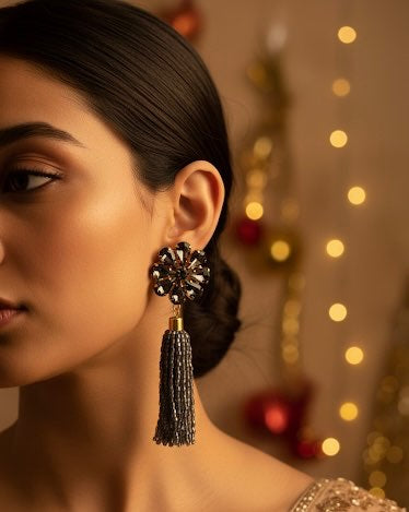 Crystal tassel danglers