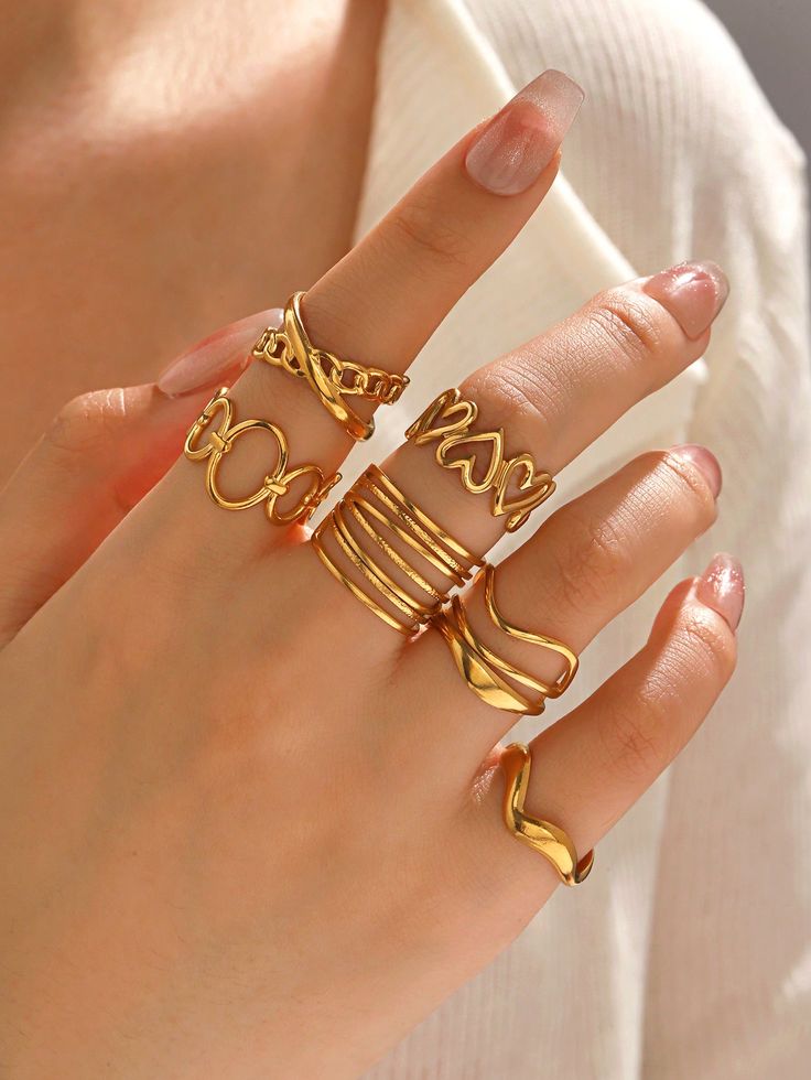 Coral lines Ring