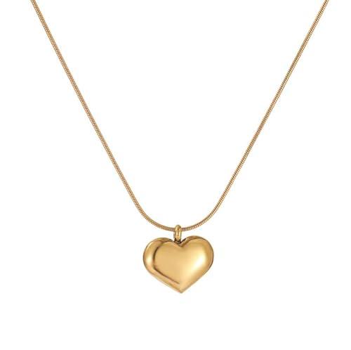 Lily's Heart Necklace - 18k Gold plated - SubhagAlankar