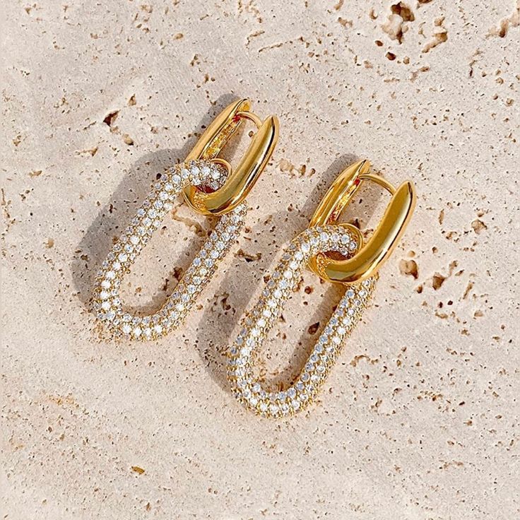 Linked Luxe Pave Earrings