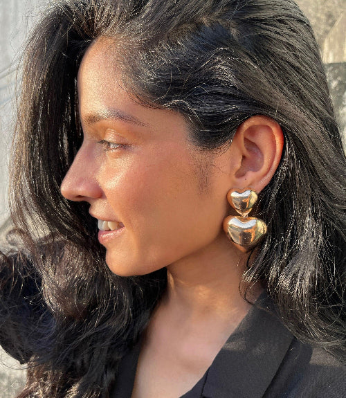 Heart Of Gold - Statement Studs - SubhagAlankar