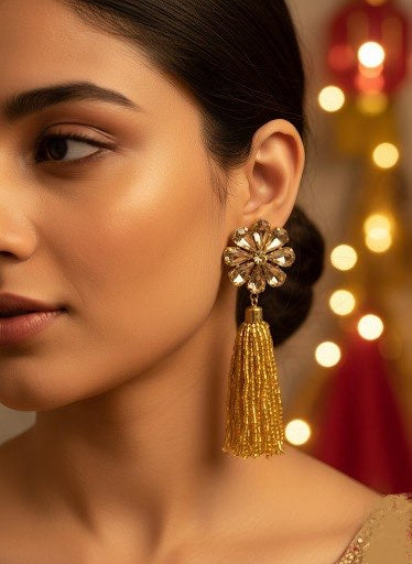 Crystal tassel danglers