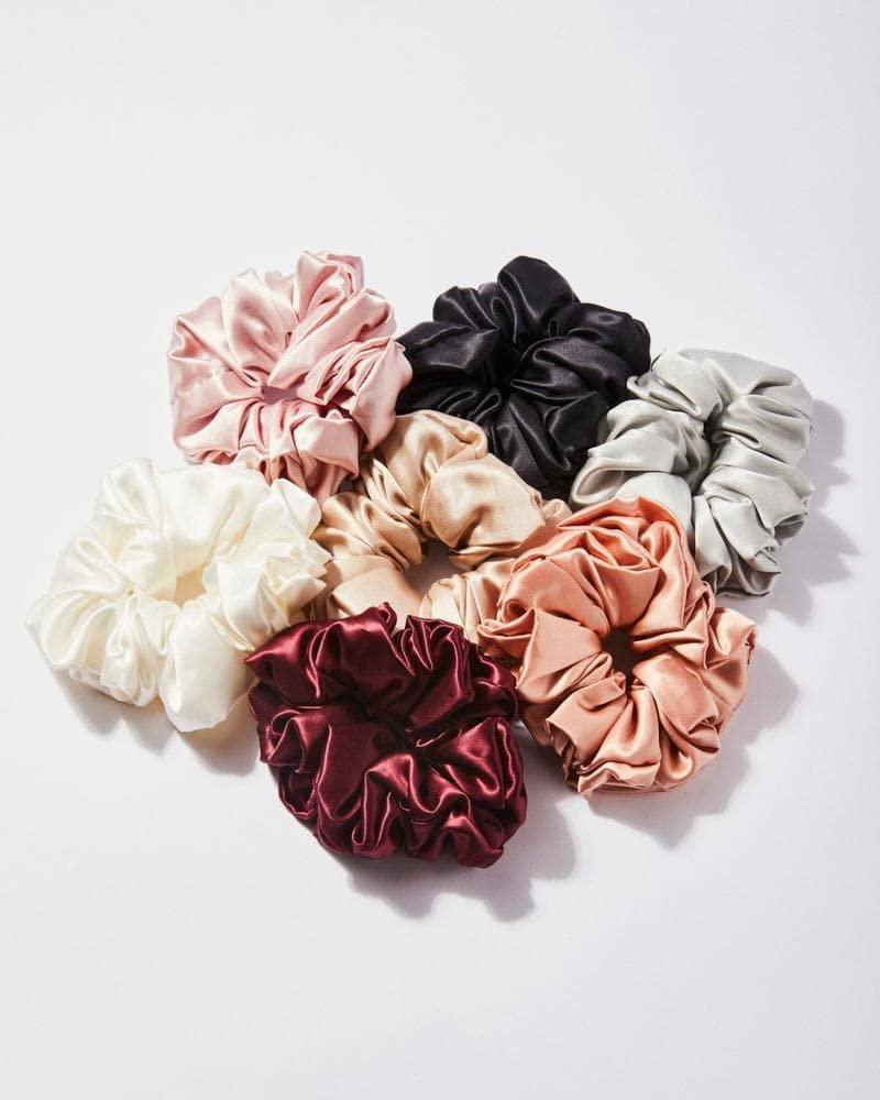 Multi Cute Satin Scrunchies pack of 12 - SubhagAlankar