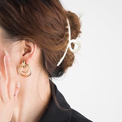Minimalist Interlinked Gold-Plated Circle Stud - SubhagAlankar
