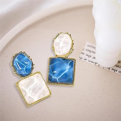 Aqua Blue Marble Drop - SubhagAlankar
