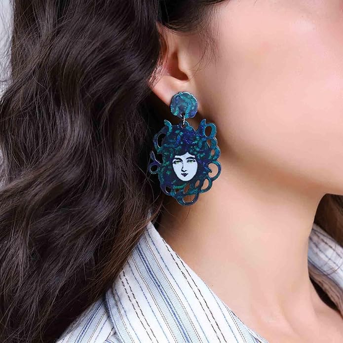 Medusa Snake Drop Earrings - SubhagAlankar