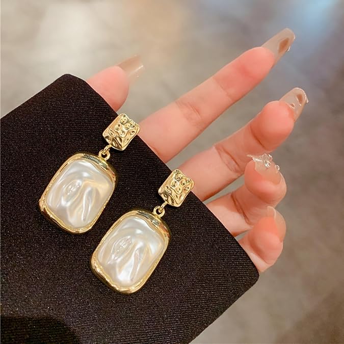 Elegant Baroque Pearl Drop Earring - SubhagAlankar