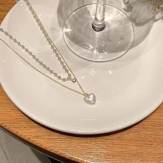 Double Layer Heartfelt Necklace - SubhagAlankar