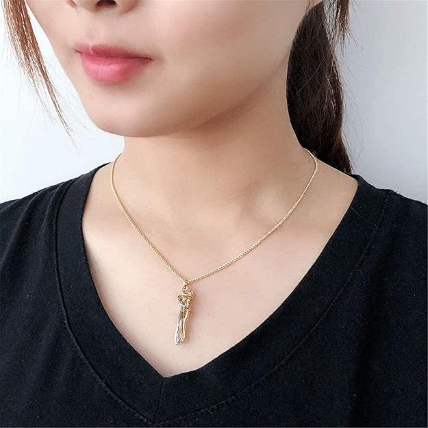 Together Forever Couple Hug Necklace-Gold - SubhagAlankar