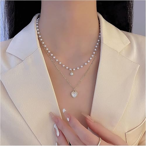 Double Layer Heartfelt Necklace - SubhagAlankar