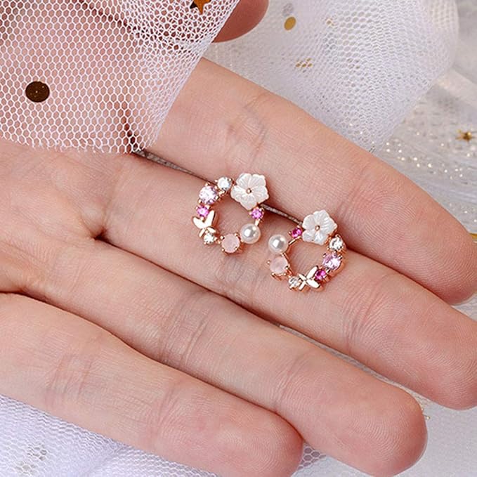 Blossom Circle Stud Earrings - SubhagAlankar