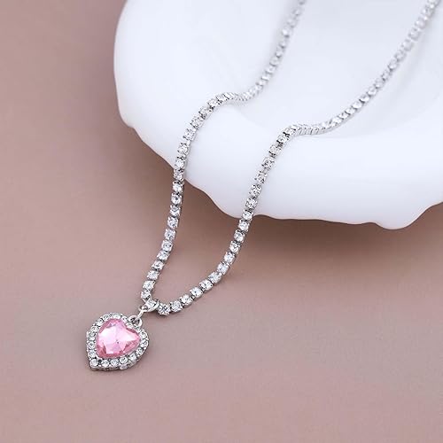 Blush babe Pink Heart Necklace - SubhagAlankar
