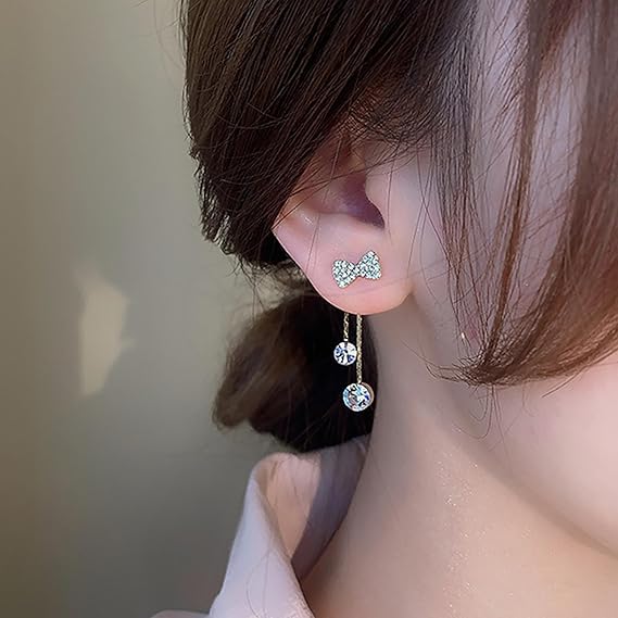 Classic Bow Dangler Earring - SubhagAlankar