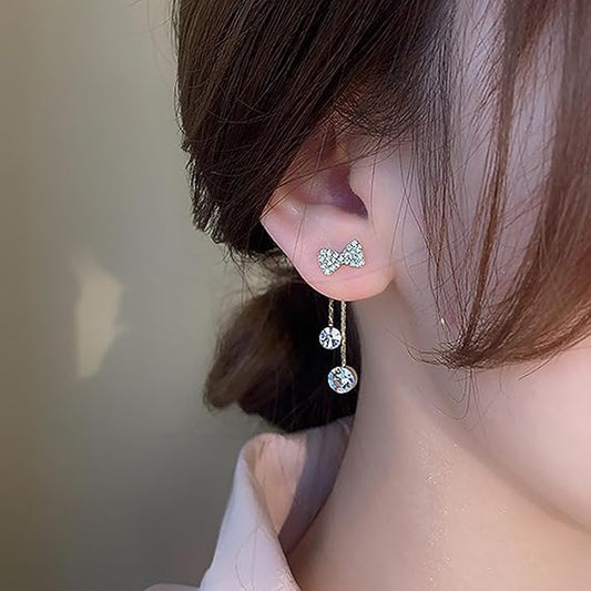 Classic Bow Dangler Earring - SubhagAlankar