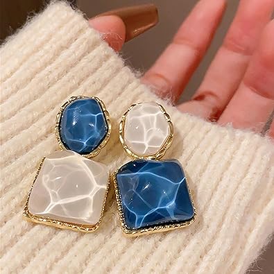 Aqua Blue Marble Drop - SubhagAlankar