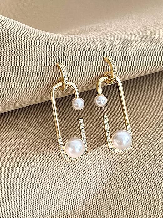 Aira's Contemporary Pearl Drop Earring - SubhagAlankar