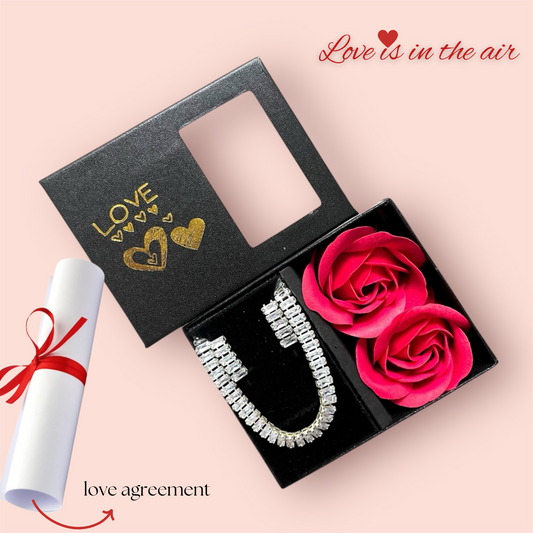 Shiny AF Set With Love Agreement - Silver - SubhagAlankar