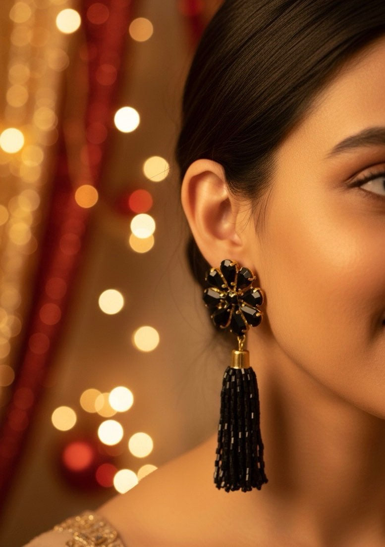 Crystal tassel danglers