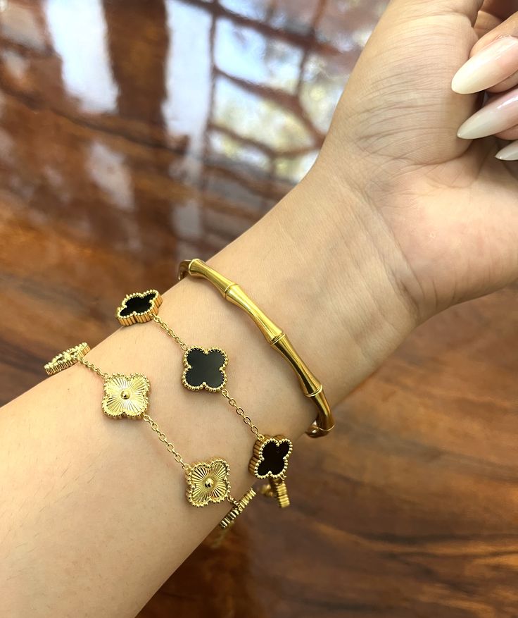 Subtle Flex Stack- Black & Gold
