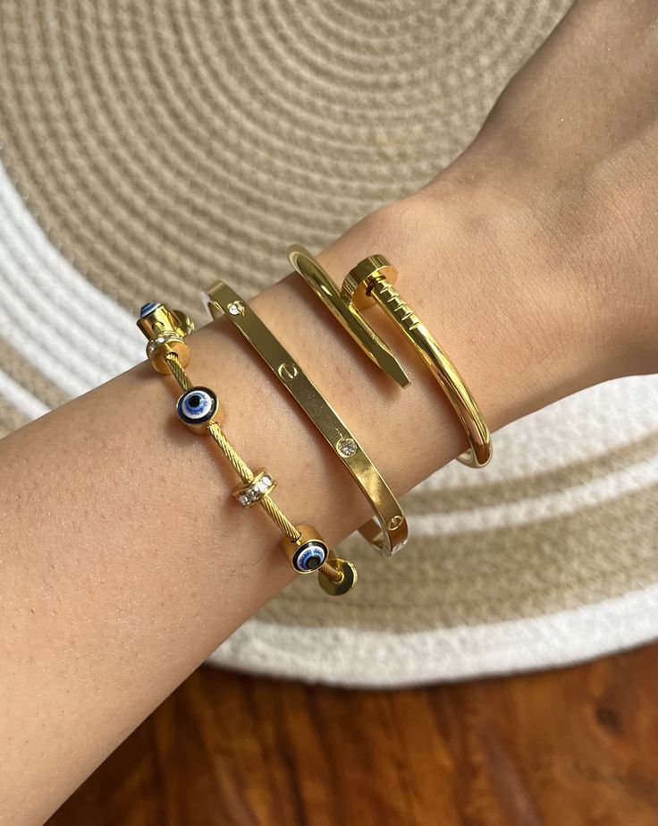 Evil Eye Stack Thin Wrist/Baby Size