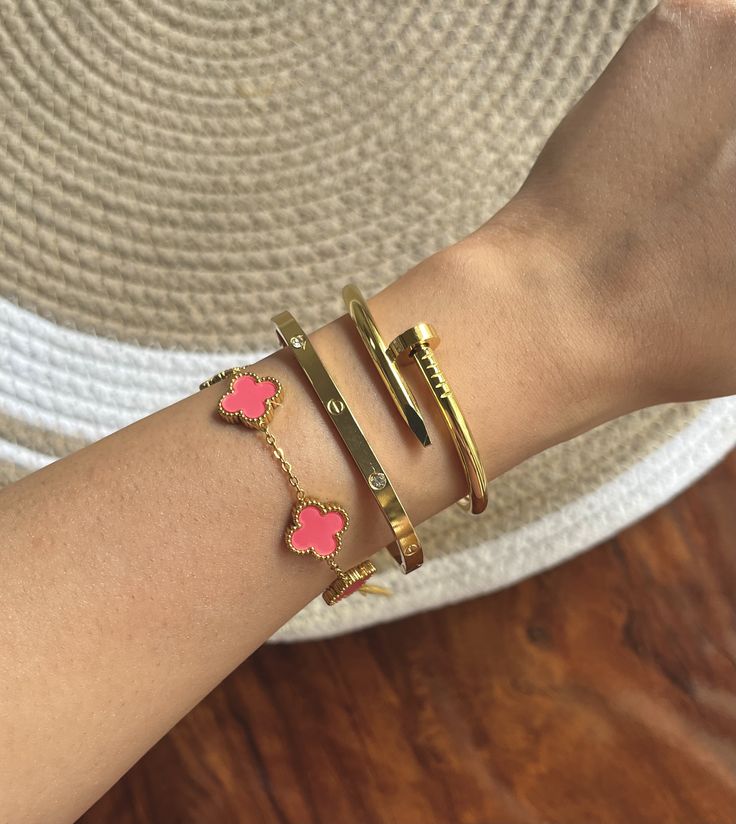 Stella Stack- Pink Thin Wrist/Baby Size
