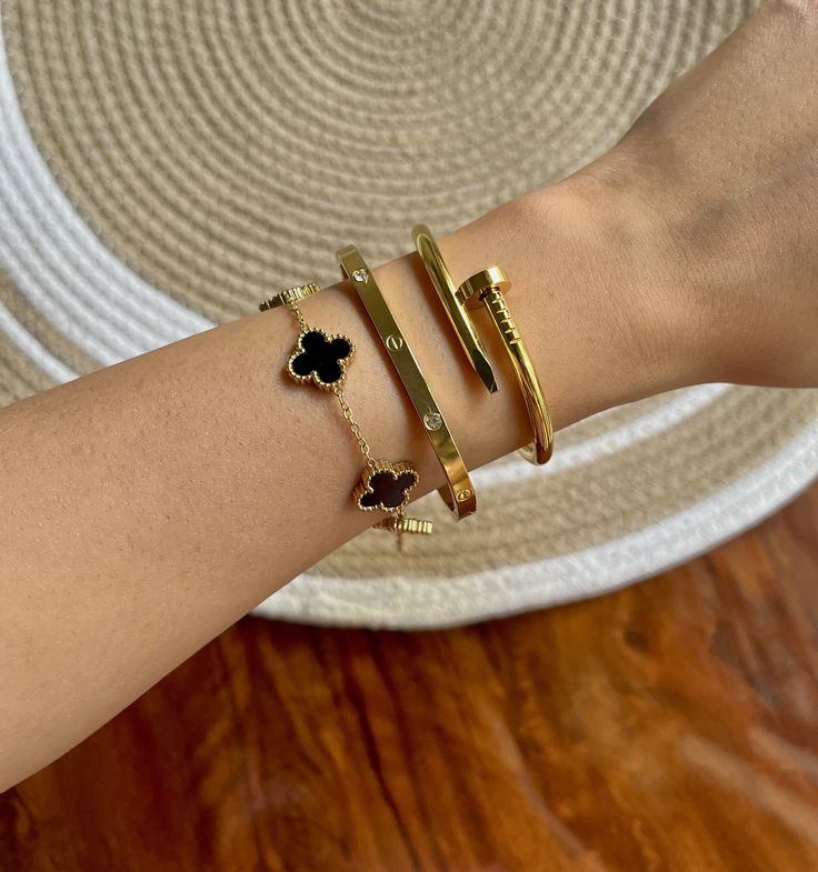 Stella Stack- Black Thin Wrist/Baby Size
