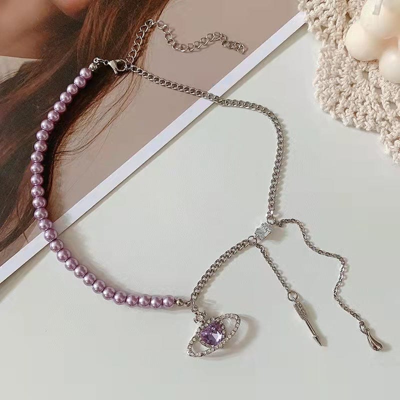 Astral Pearl Pendant Necklace - SubhagAlankar