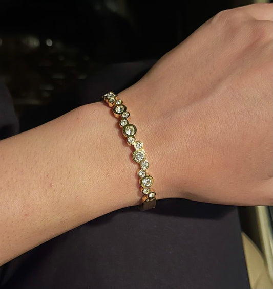 Cluster Stones Thin Wrist/ Baby Size bracelet