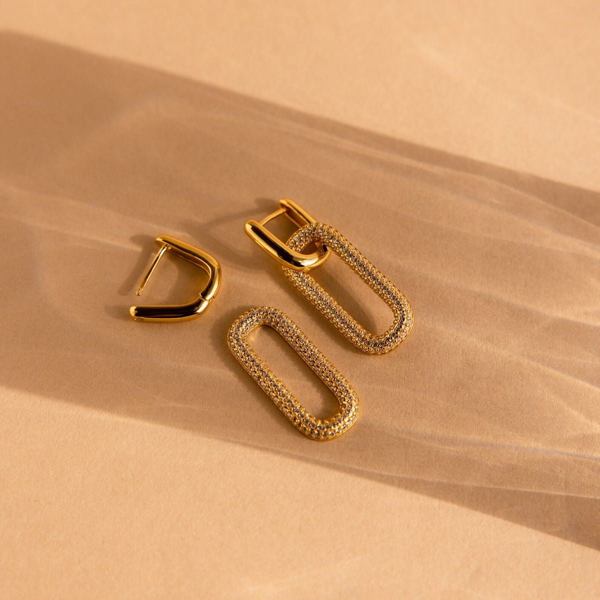 Linked Luxe Pave Earrings