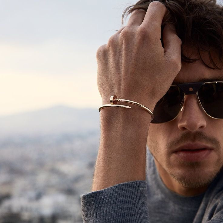 Men's Nail Bracelet-Gold