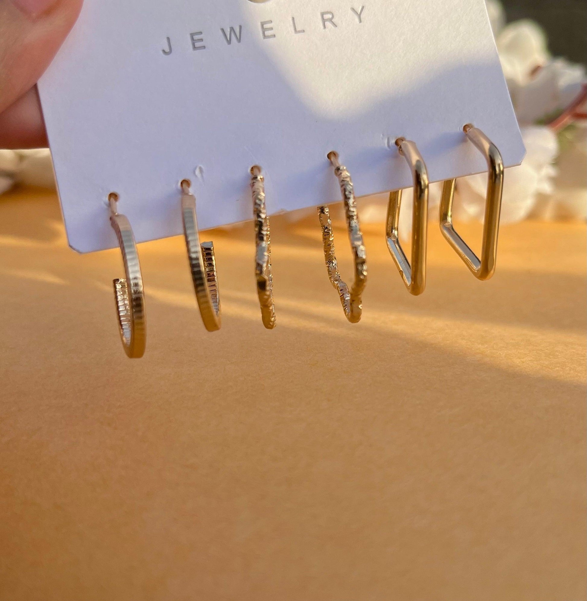 3 Pairs Mini Gold Hoops - SubhagAlankar