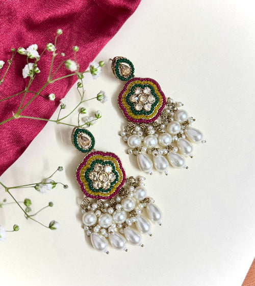Saanvi Mangtika Earring Set - SubhagAlankar