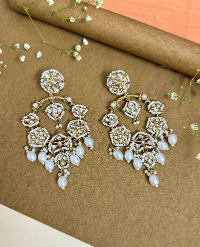 Panash Chandbali Earring - Gold - SubhagAlankar