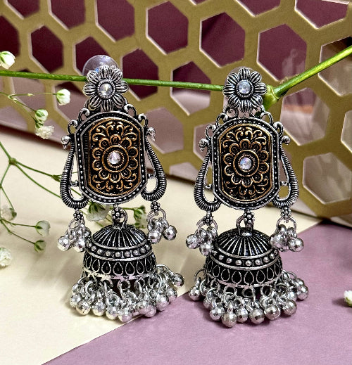 Gopali Square Jhumka Earring - SubhagAlankar