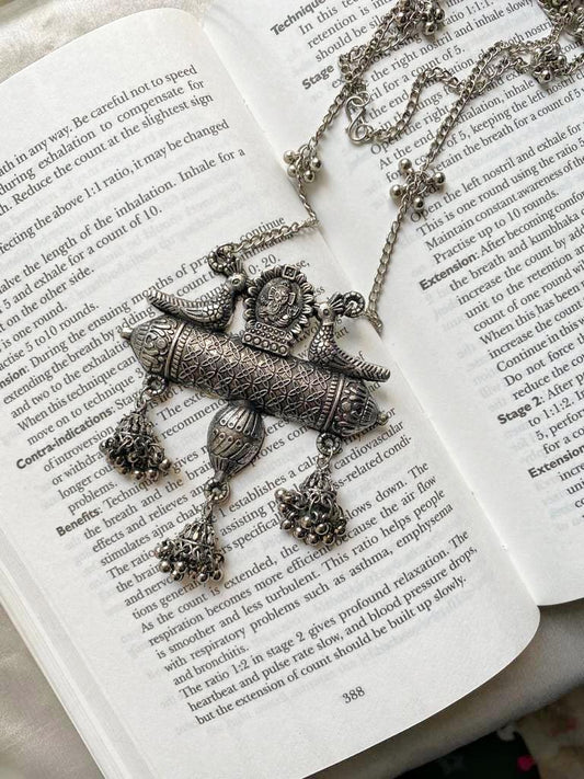 Bohemian Oxidized long Necklace - SubhagAlankar