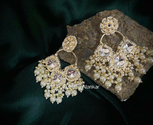 Sanjhavi Pearl and Kundan Chandbali - SubhagAlankar
