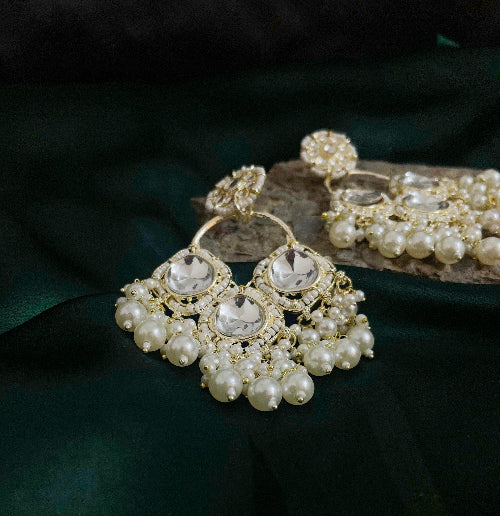 Sanjhavi Pearl and Kundan Chandbali - SubhagAlankar