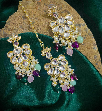 Sara Multi Kundan Maangtika - SubhagAlankar