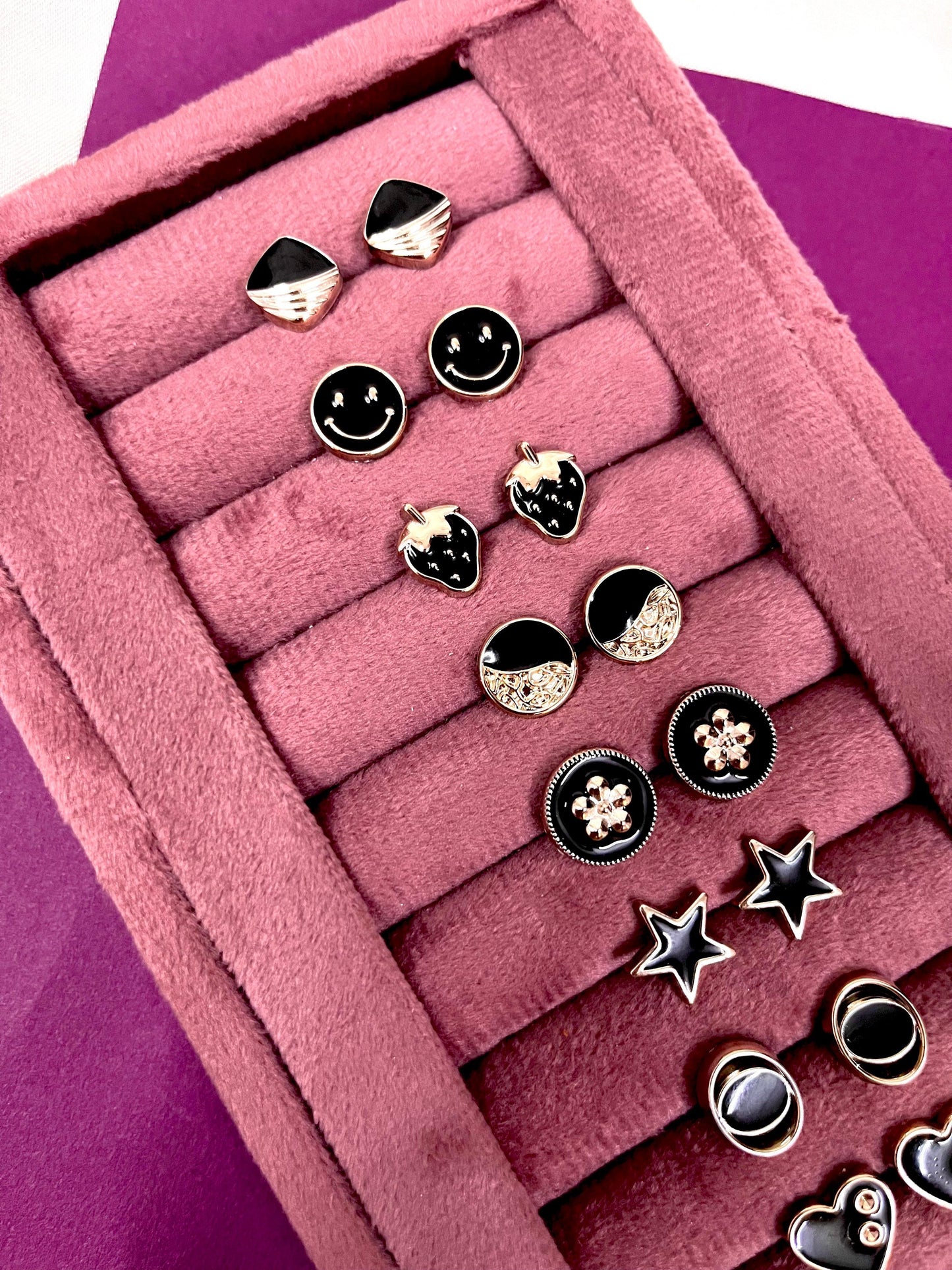 12 Pair of Button Studs - SubhagAlankar