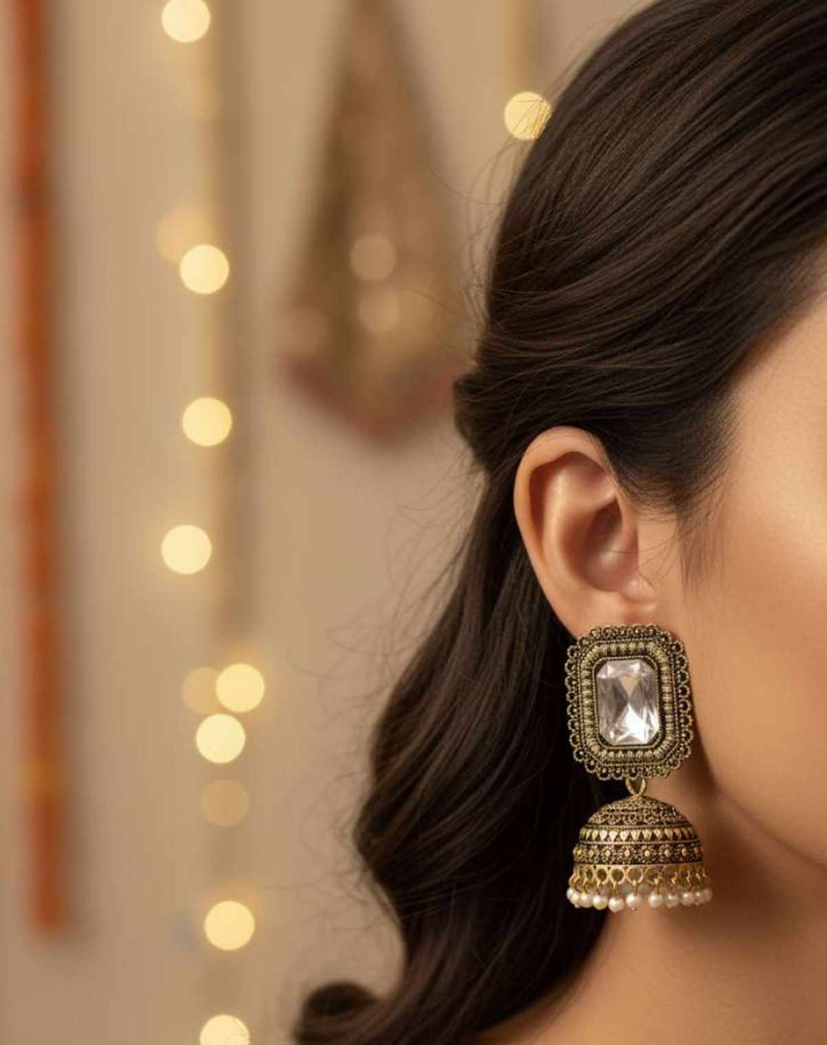 Ruby Stone Jhumka