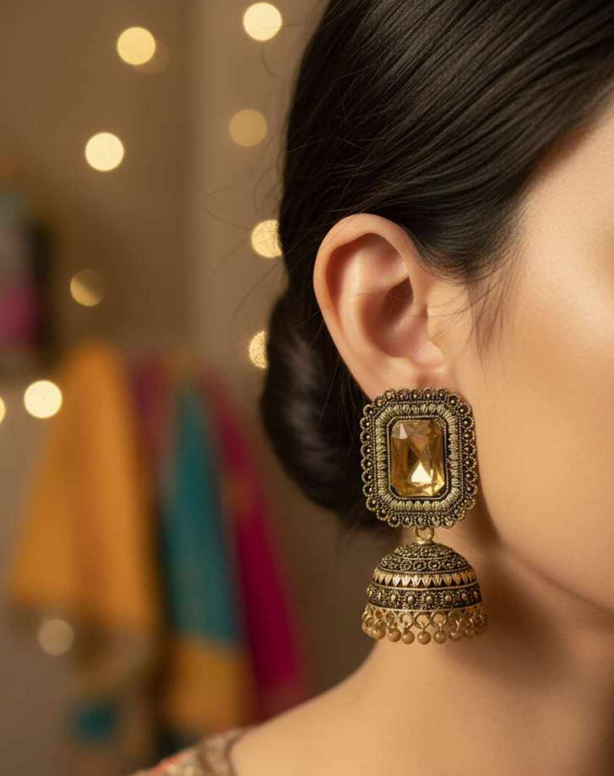 Ruby Stone Jhumka