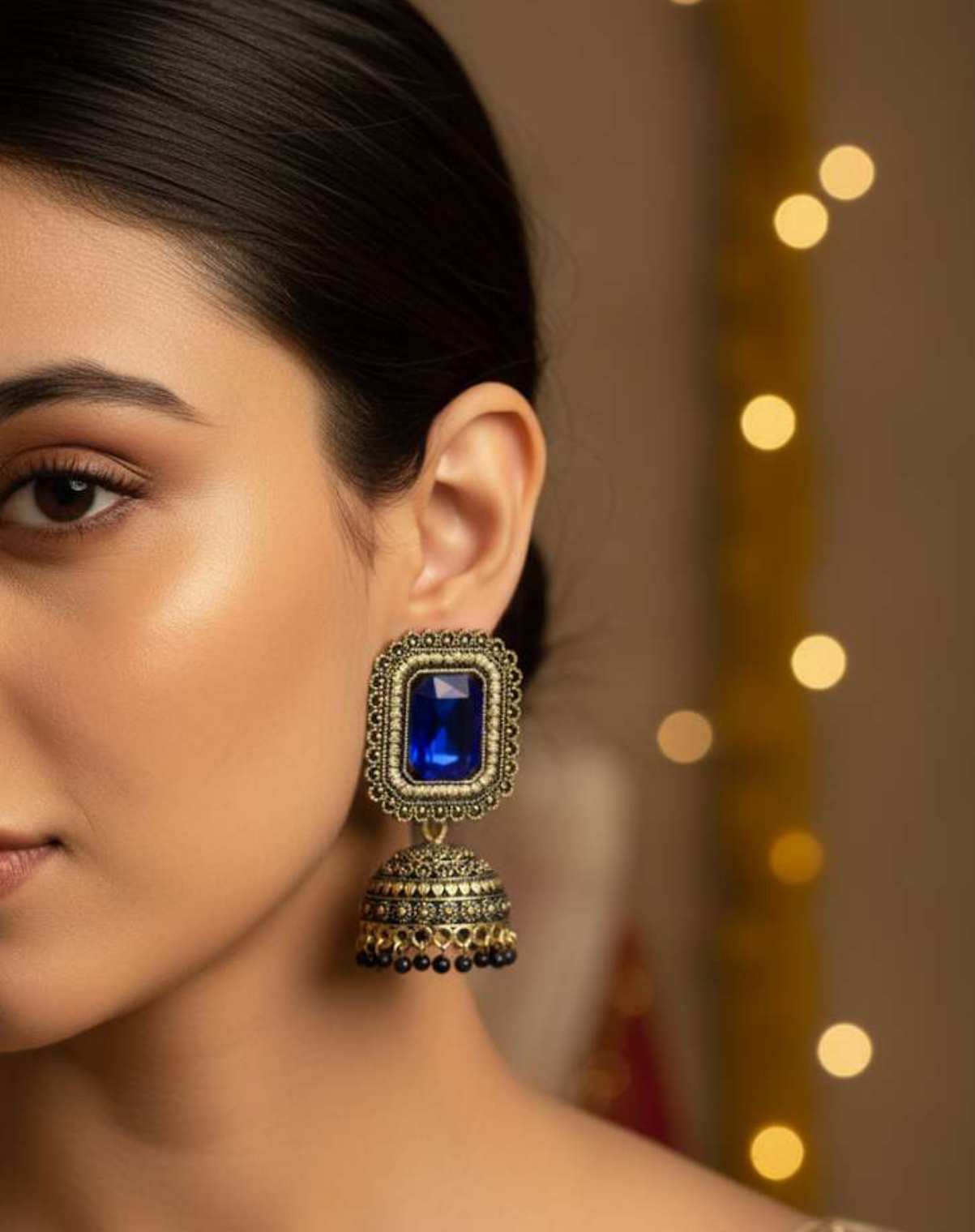 Ruby Stone Jhumka