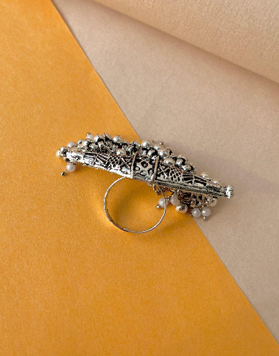 Ghoongroo Boho Silver Ring - SubhagAlankar