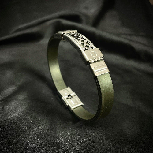 Titan's Leather Olive Band - SubhagAlankar