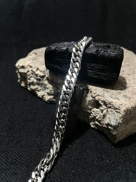 Chunky Silver Chain Bracelet - SubhagAlankar