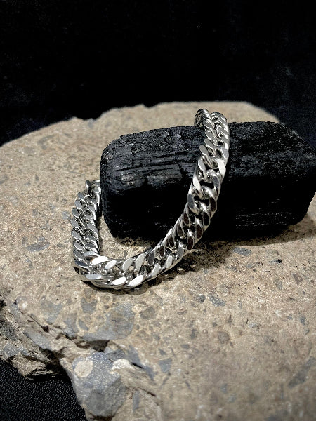 Chunky Silver Chain Bracelet - SubhagAlankar