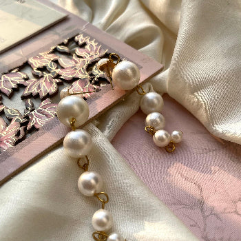 Long Pearl Earrings - SubhagAlankar