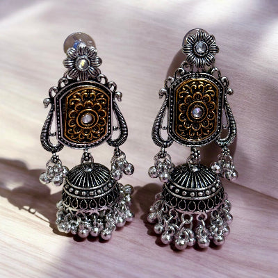 Gopali Square Jhumka Earring - SubhagAlankar
